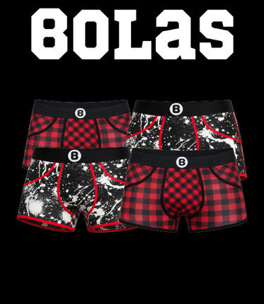 Bolas Underwear Bolas Heren Boxershort | Multi Pack 4st | Blocked | Raw Snow
