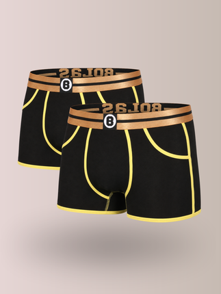Bolas Underwear Heren Boxershort | Bolas Bamboo Boxershort | Yellow Black | Multipack 2st