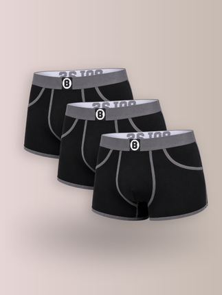 Bolas Underwear Heren Boxershort | Effen | Multipack 3st |Black