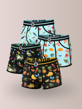 Bolas Underwear Heren Boxershort | Print | Multipack 4st | Tropical | Katoen