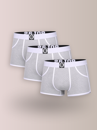 Herren-Boxershorts | Mergelgrau | Multipack 3 Stück