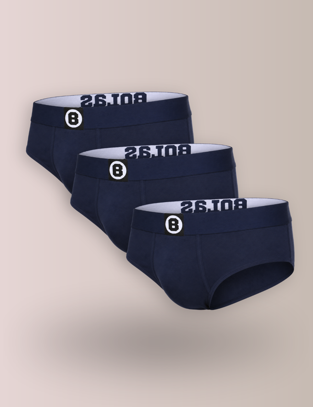 Heren slip | Effen | 3 pack | Basic | Katoen | Navy