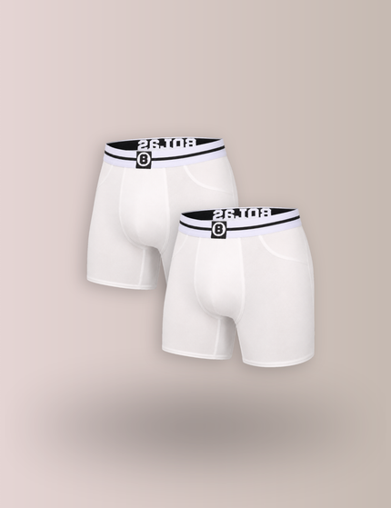 Bolas Fashion Bewust Comfort Bundel | 2x Lyocell Boxershort Wit + Bamboe T-Shirt Wit