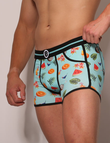Bolas Underwear Bolas Heren Boxershort | Duo Pack 2st | Print | Turquoise Birds & Fruits