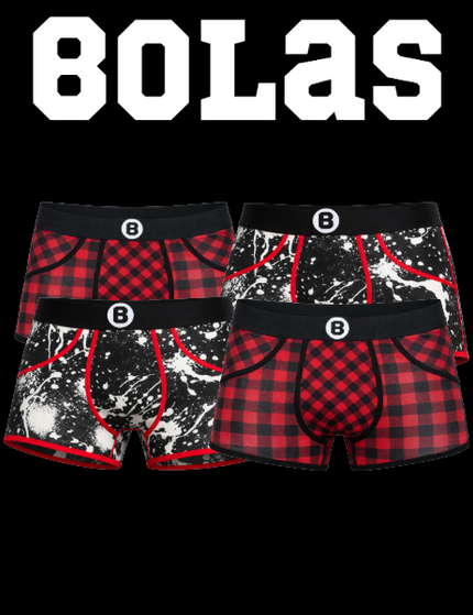 Bolas Underwear Bolas Heren Boxershort | Multi Pack 4st | Blocked | Raw Snow