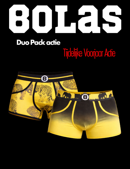 Bolas Underwear Bolas Heren Boxershort | Tiger & Elephant | Duo pack 2st.