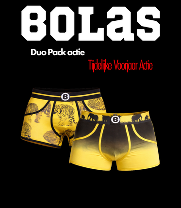Bolas Underwear Bolas Heren Boxershort | Tiger & Elephant | Duo pack 2st.