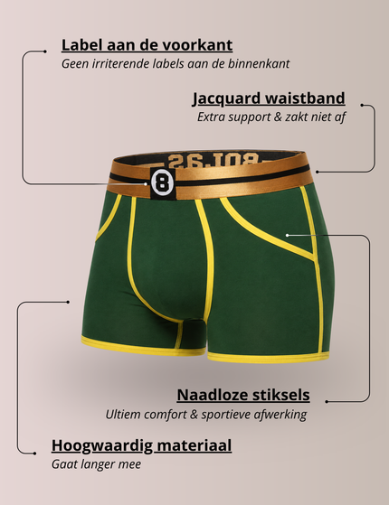 Bolas Underwear Heren Boxershort | Effen | Bamboo | Green