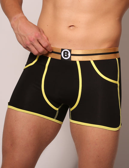 Bolas Underwear Heren Boxershort | Effen | Bamboo | Yellow Black