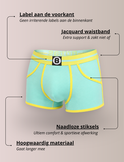 Bolas Underwear Heren Boxershort | Effen | Katoen | Cool Blue |