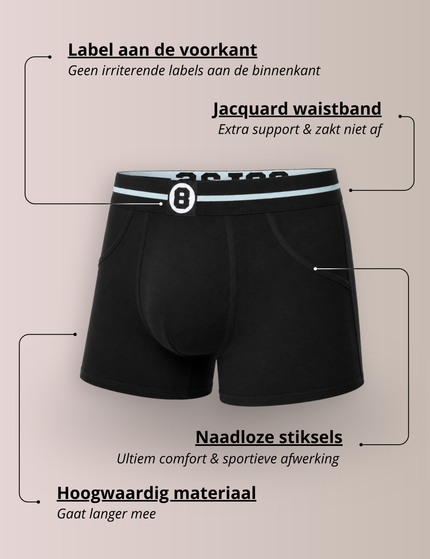 Bolas Underwear Heren Boxershort | Effen | Katoen | Licht Blauwe Streep