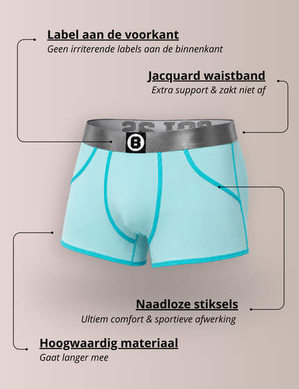 Bolas Underwear Heren Boxershort | Effen | Katoen | Light Blue |
