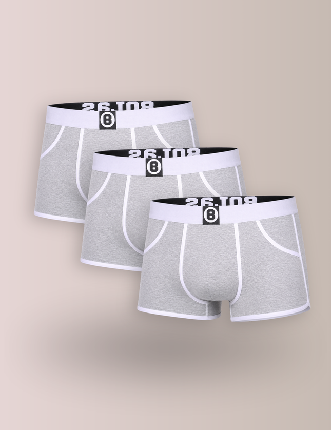 Bolas Underwear Heren Boxershort | Effen | Marl Grey | Multipack 3st | Katoen
