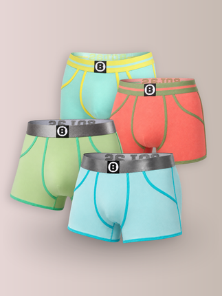 Bolas Underwear Heren Boxershort | Effen | Multicolour 4st | Basic | Katoen