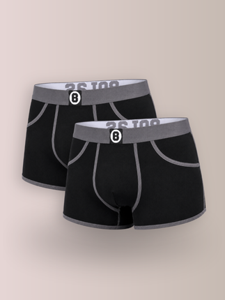 Bolas Underwear Heren Boxershort | Effen | Multipack 2st  |   Black