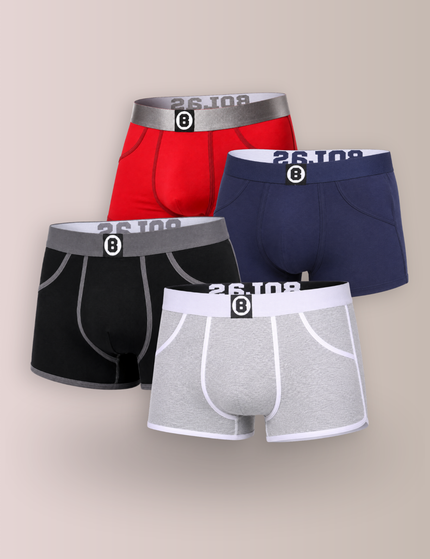 Bolas Underwear Heren boxershort | Effen  | Multipack 4st | Basic Collectie | Katoen