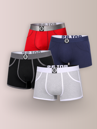 Bolas Underwear Heren boxershort | Effen  | Multipack 4st | Basic Collectie | Katoen