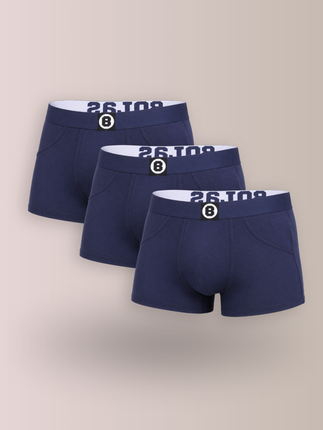 Bolas Underwear Heren Boxershort | Effen  | Navy Blue | Multipack 3st | Katoen