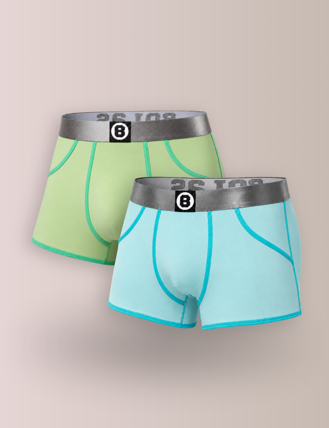 Bolas Underwear Heren Boxershort | Lime Green & Light Blue | Multipack 2st