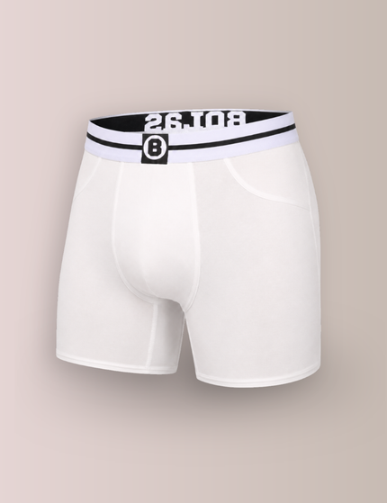 Bolas Underwear Heren Boxershort met Lange pijpjes |  Effen | Lyocell | Wit