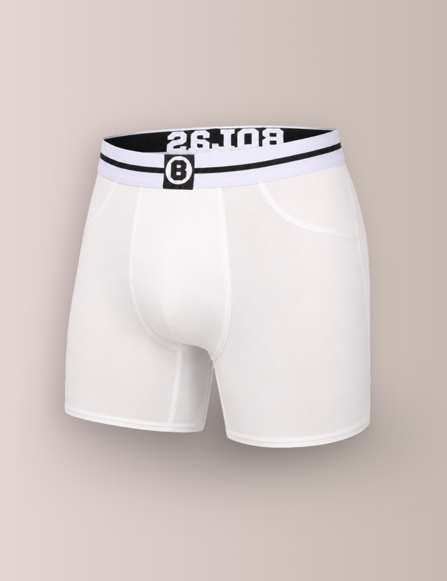 Bolas Underwear Heren Boxershort met Lange pijpjes |  Effen | Lyocell | Wit