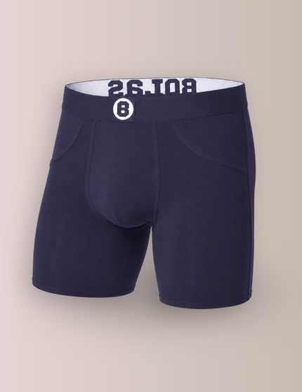 Bolas Underwear Heren Boxershort met Lange pijpjes | Effen | Lyocell | Donker Blauw