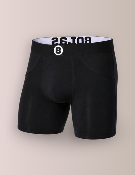 Bolas Underwear Heren Boxershort met Lange pijpjes |  Effen | Lyocell | Zwart