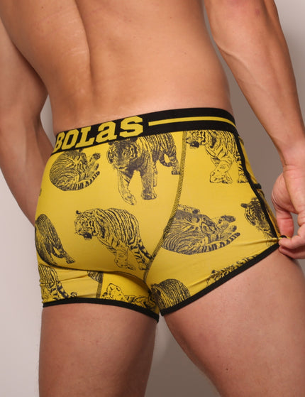 Bolas Underwear Heren Boxershort  met print | Tiger | Katoen | Geel