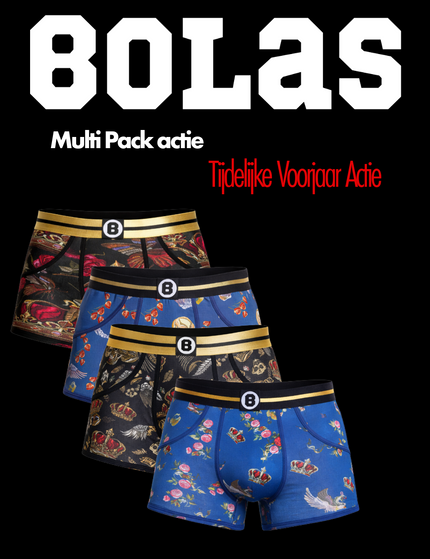 Bolas Underwear Heren boxershort | Multipack 4st | New King's