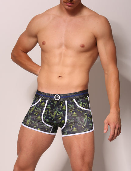 Bolas Underwear Heren Boxershort | Print  | Dance | Katoen | Donker Blauw Groen