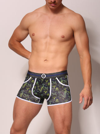 Bolas Underwear Heren Boxershort | Print  | Dance | Katoen | Donker Blauw Groen