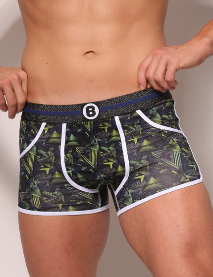 Bolas Underwear Heren Boxershort | Print  | Dance | Katoen | Donker Blauw Groen