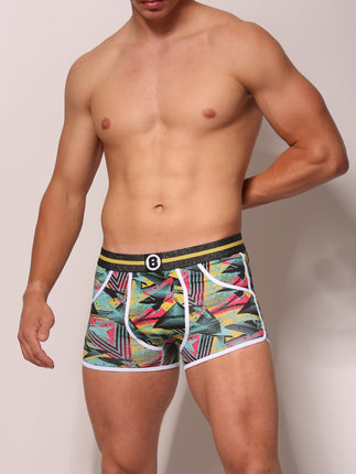 Bolas Underwear Heren Boxershort | Print| Dance| Katoen | Geel Turquoise
