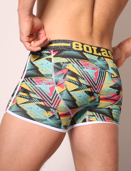 Bolas Underwear Heren Boxershort | Print| Dance| Katoen | Geel Turquoise