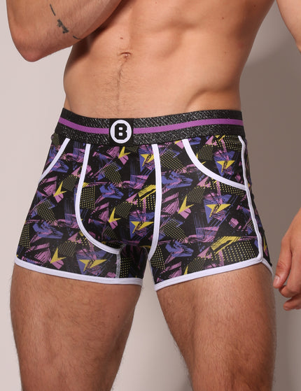 Bolas Underwear Heren Boxershort | Print | Dance | Katoen | Paars Geel