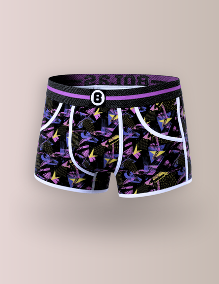 Bolas Underwear Heren Boxershort | Print | Dance | Katoen | Paars Geel
