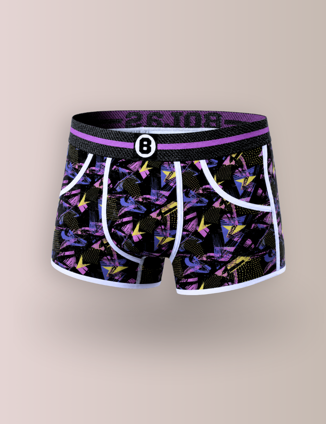 Bolas Underwear Heren Boxershort | Print | Dance | Katoen | Paars Geel