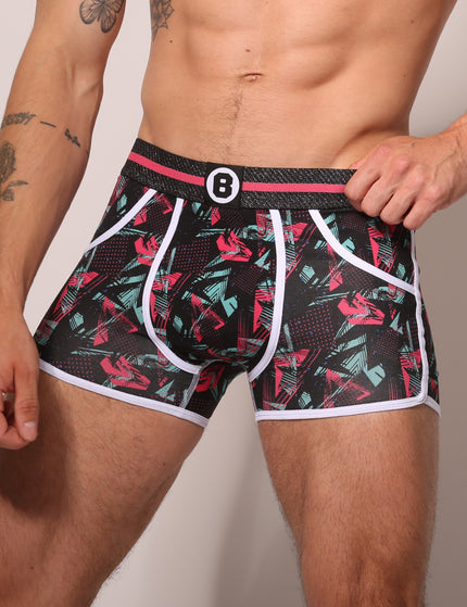 Bolas Underwear Heren Boxershort | Print |Dance | Katoen  |  Rood Turquoise