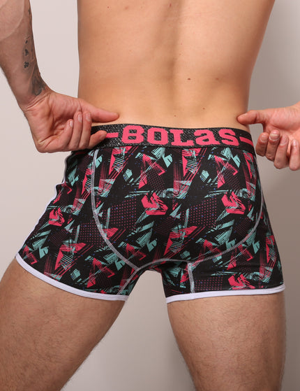 Bolas Underwear Heren Boxershort | Print |Dance | Katoen  |  Rood Turquoise