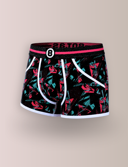 Bolas Underwear Heren Boxershort | Print |Dance | Katoen  |  Rood Turquoise