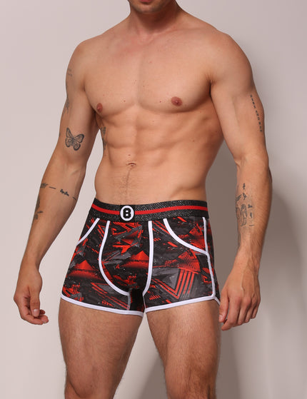 Bolas Underwear Heren Boxershort | Print  |Dance | Katoen | Rood Zwart
