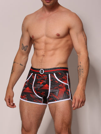 Bolas Underwear Heren Boxershort | Print  |Dance | Katoen | Rood Zwart