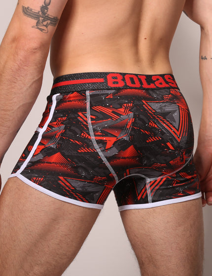 Bolas Underwear Heren Boxershort | Print  |Dance | Katoen | Rood Zwart