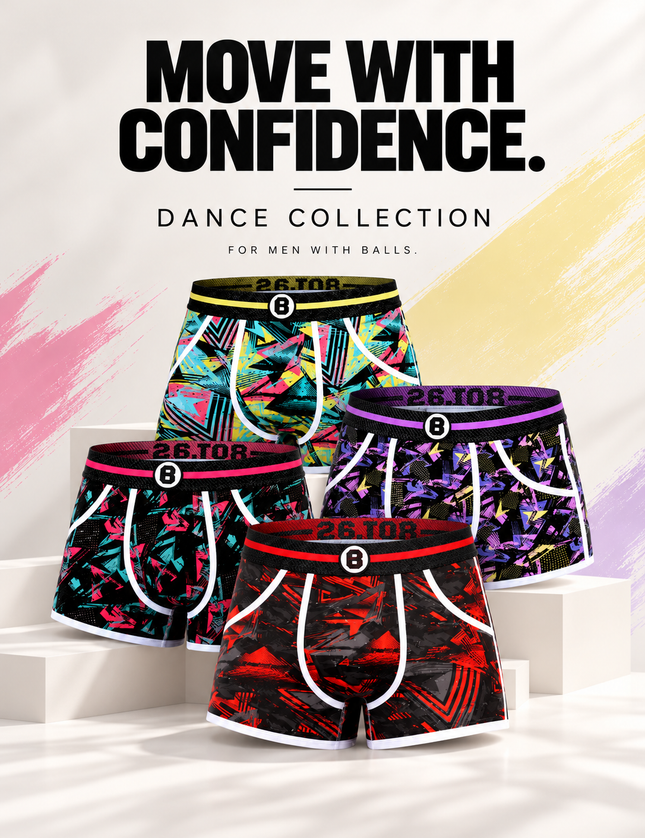 Bolas Underwear Heren Boxershort | Print | Multipack 4st. | Dance | Katoen