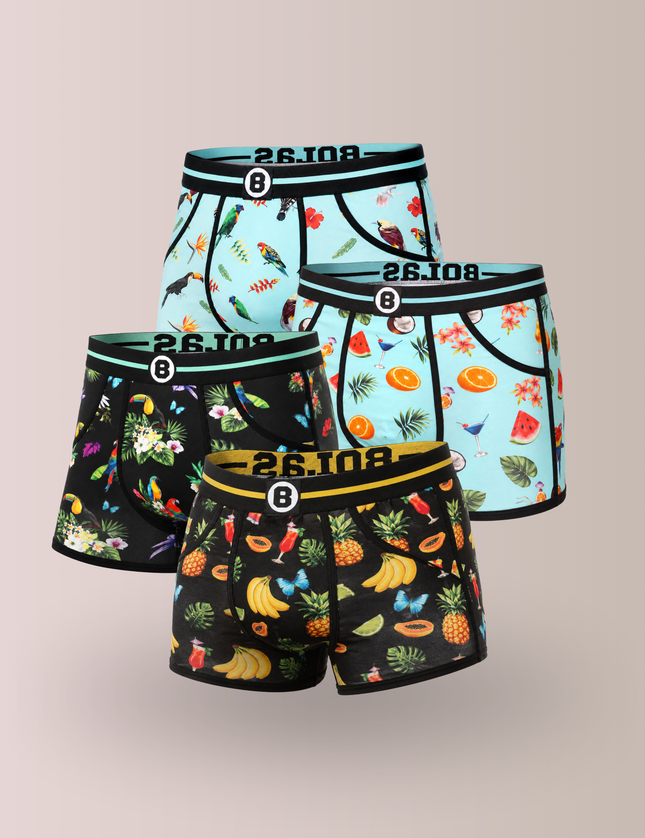 Bolas Underwear Heren Boxershort | Print | Multipack 4st | Tropical  | Katoen