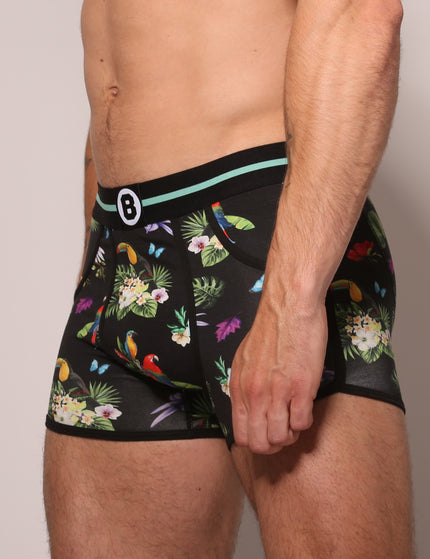 Bolas Underwear Heren Boxershort | Print | Multipack 4st | Tropical  Black Birds & Drinks| Katoen