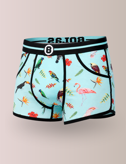 Bolas Underwear Heren Boxershort | Print | Tropical Birds & Flowers| Katoen