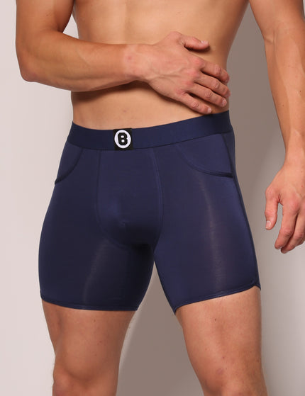 Bolas Underwear Heren Boxershorts Met Lange Pijpjes | Effen | 3 Pack | Jersey | Lyocell |  Navy