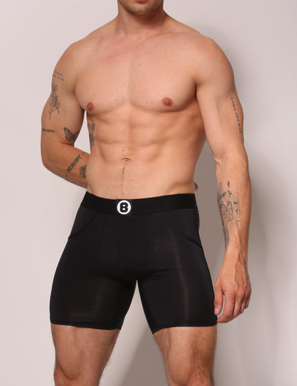 Bolas Underwear Heren Boxershorts Met Lange Pijpjes | Effen | 3 Pack | Jersey | Lyocell | Zwart