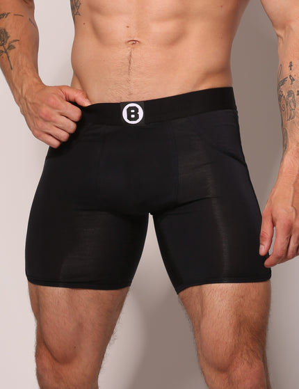 Bolas Underwear Heren Boxershorts Met Lange Pijpjes | Effen | 3 Pack | Jersey | Lyocell | Zwart